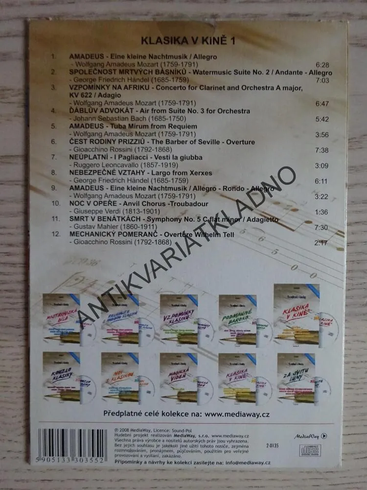 KLASIKA V KINĚ 15, DVD FILM