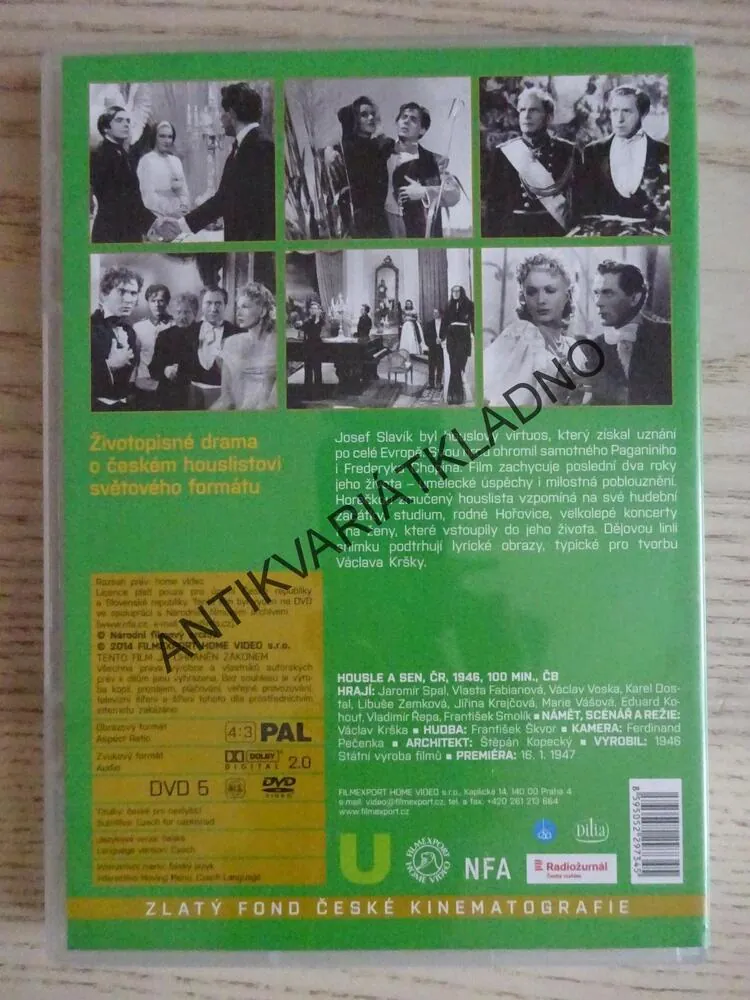 HOUSLE A SEN, DVD FILM ČR