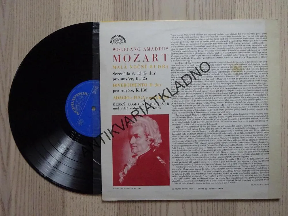 MOZART, SKLADBY PRO SMYČCE, LP