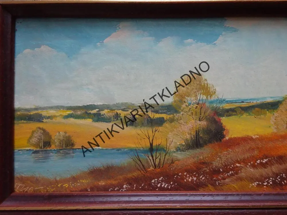 OBRAZ - ORIGINÁL AKVAREL X AKRYL-?,-, KRAJINA NA PODZIM 
