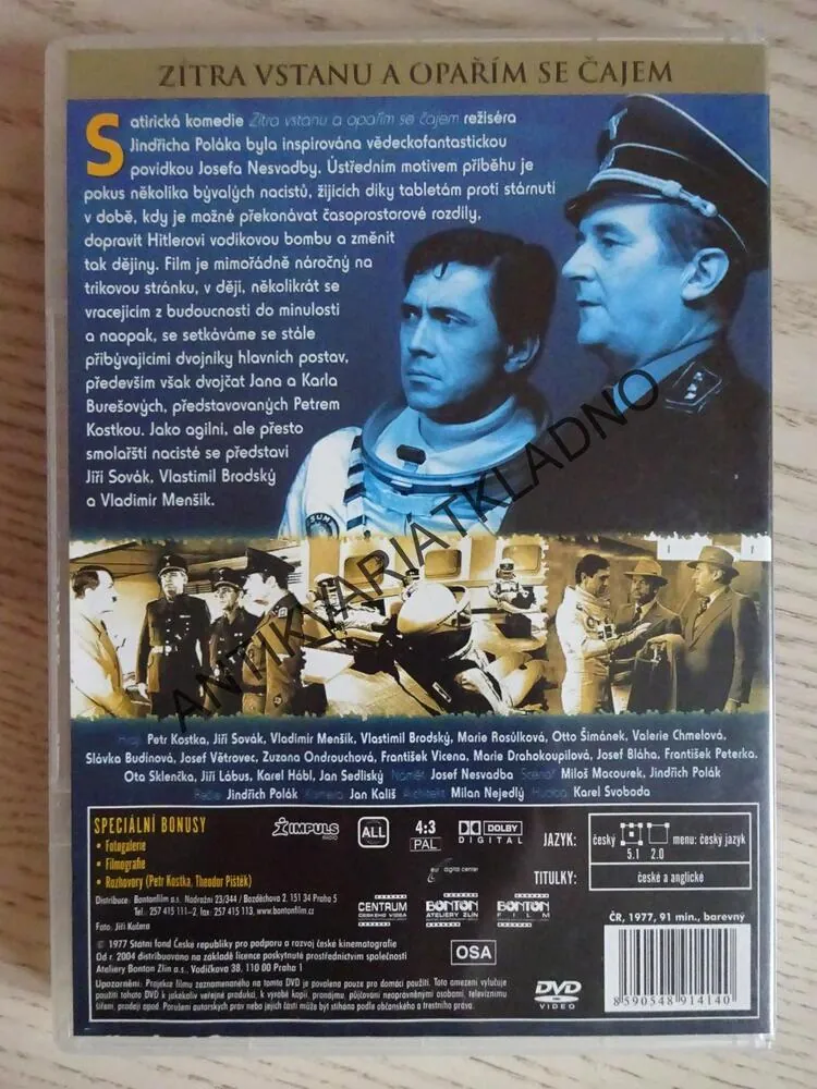 ZÍTRA VSTANU A OPAŘÍM SE ČAJEM, DVD FILM ČR