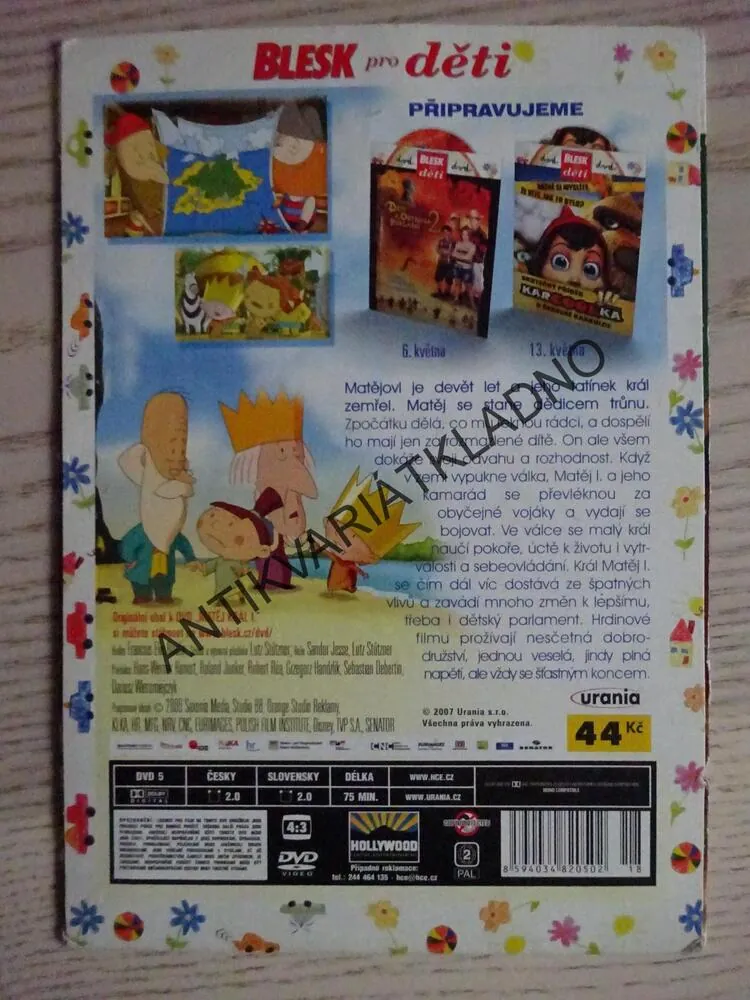 KRÁL MATĚJ I., DVD FILM 