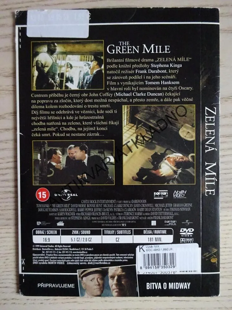 ZELENÁ MÍLE, DVD FILM 