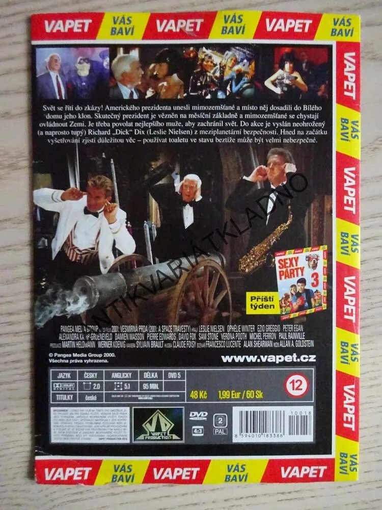 2001: VESMÍRNÁ PRDA, DVD FILM 