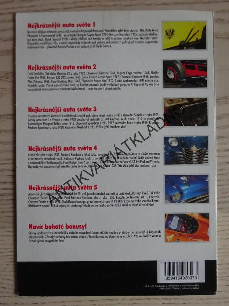 NEJKRÁSNĚJŠÍ AUTOMOBILY SVĚTA, DVD FILM