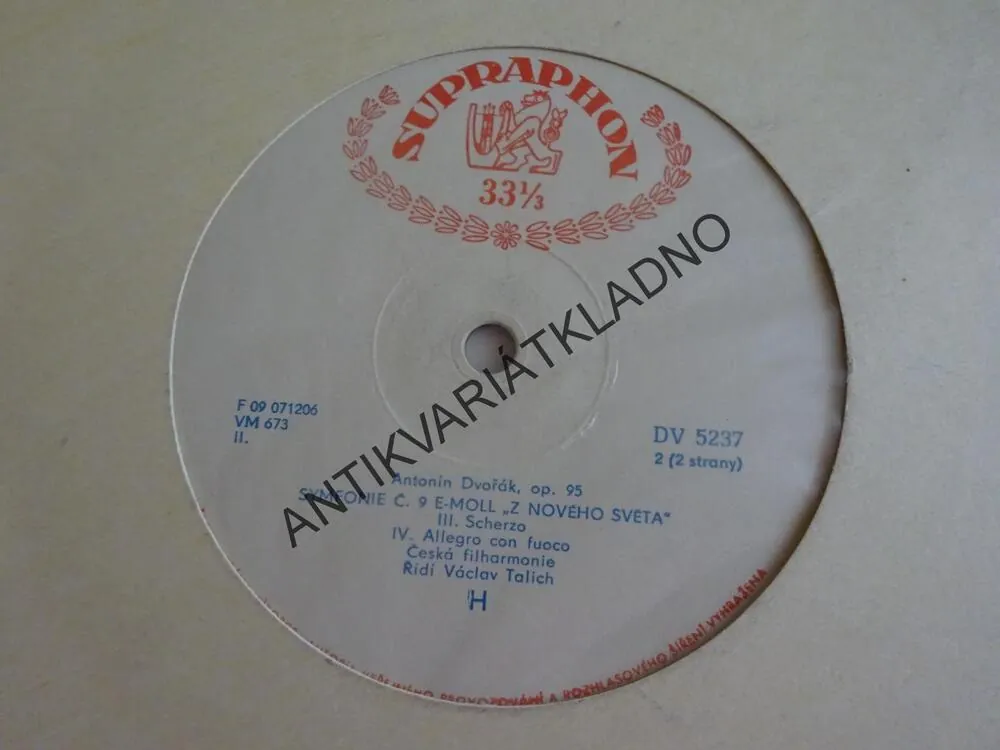SYMFONIE Č.9. E-MOLL Z NOVÉHO SVĚTA, LP