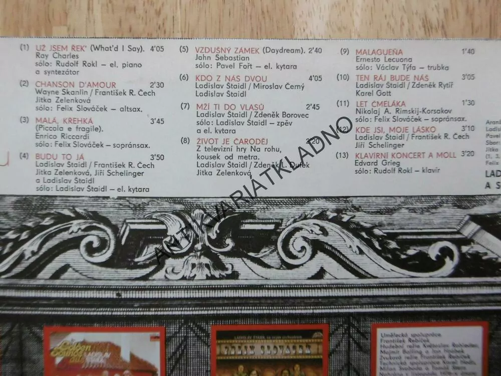 MUZIKOTERAPIE, LADISLAV ŠTAIDL A JEHO ORCHESTR, ZELENKOVÁ, GOTT, SCHELINGER