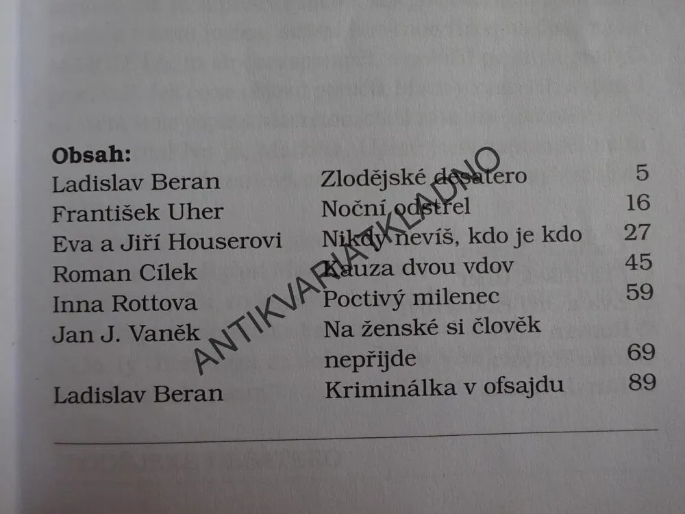 ZLODĚJSKÉ DESATERO A DALŠÍ POVÍDKY, **an