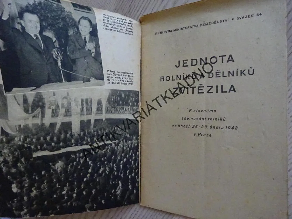 JEDNOTA ROLNÍKŮ A DĚLNÍKŮ ZVÍTĚZILA, 1948