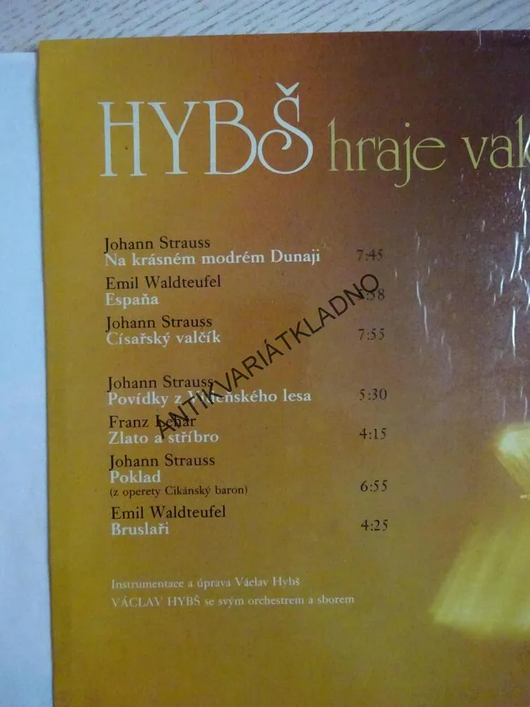 HYBŠ HRAJE VALČÍK, DECHOVKA, LIDOVÉ PÍSNĚ, LP