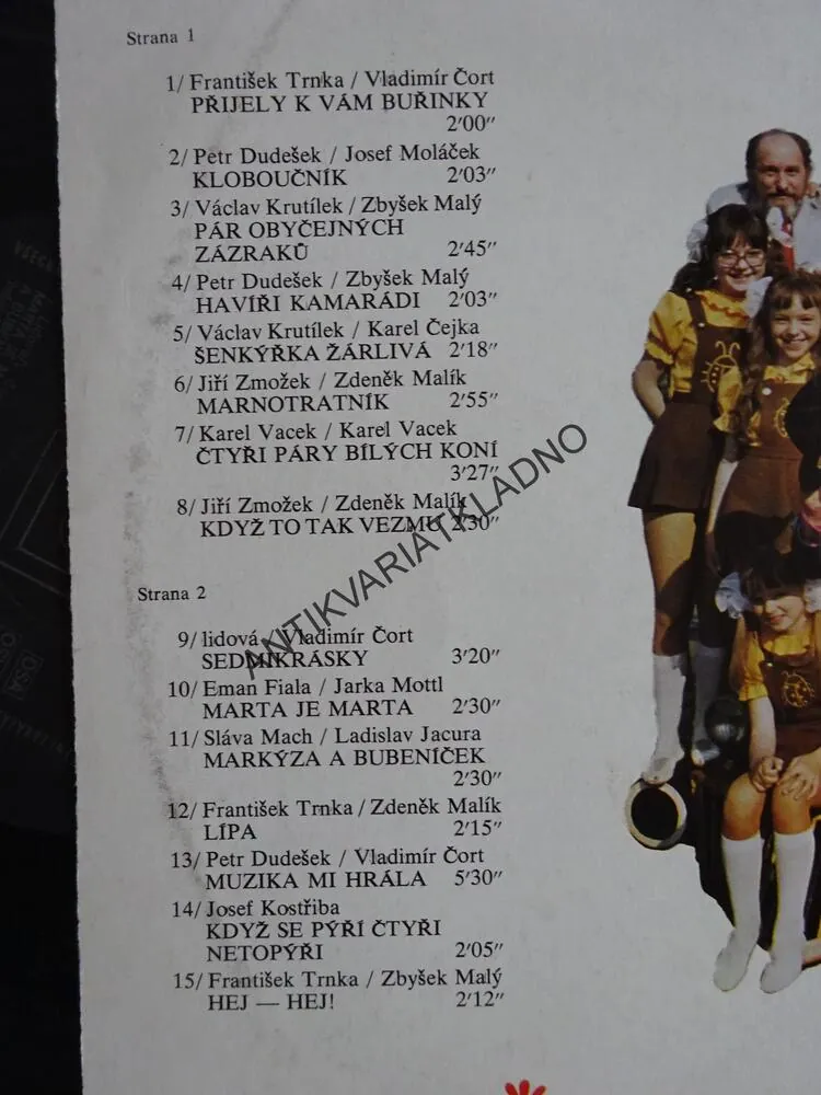 PŘIJELY K VÁM BUŘINKY, DECHOVKA, LIDOVÉ PÍSNĚ, LP