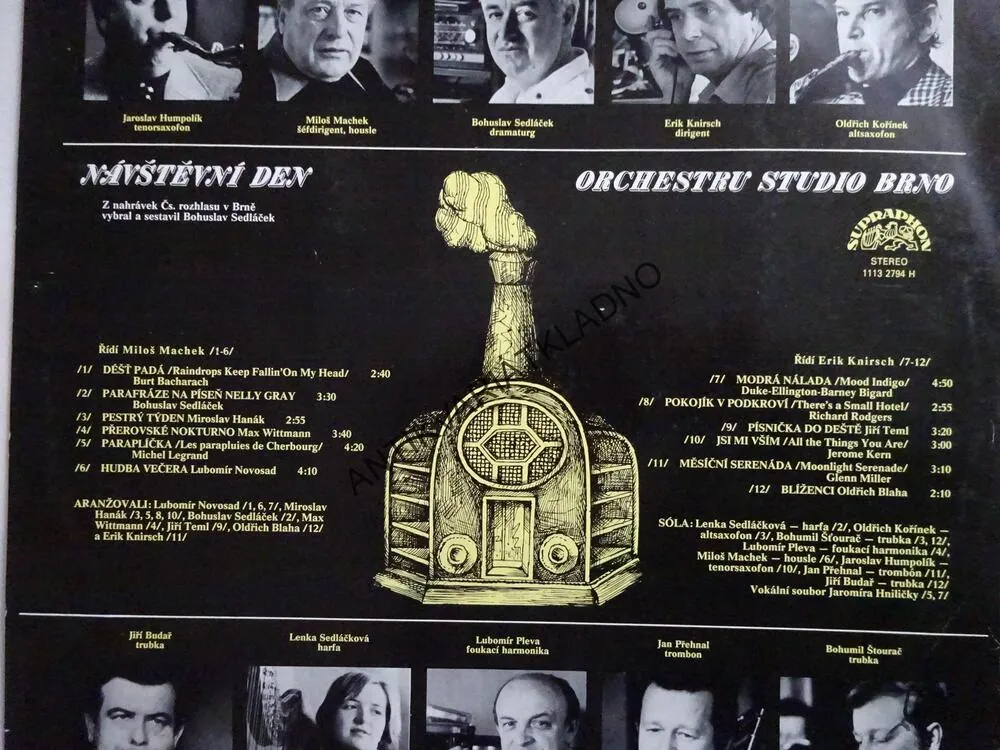 NÁVŠTĚVNÍ DEN ORCHESTRU STUDIO BRNO, DECHOVKA, LIDOVÉ PÍSNĚ, LP