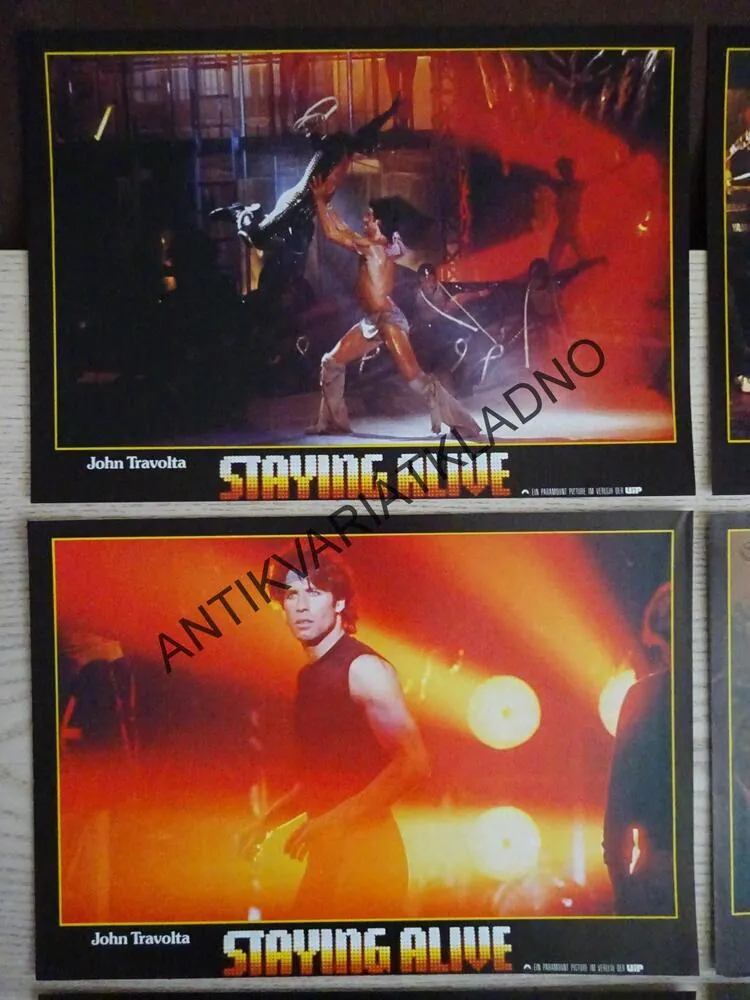 STAING ALIVE,ZŮSTAT NA ŽIVU, JOHN TRAVOLTA, AMERICKÁ FOTOSKA FILM, LOBBY