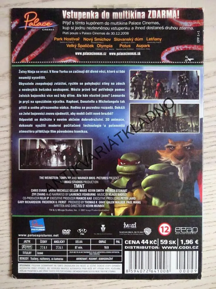ŽELVY NINJA, DVD FILM