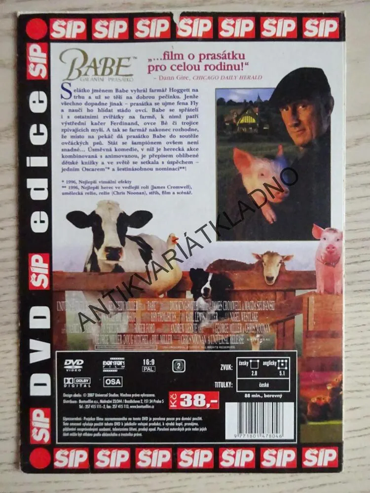 BABE, GALANTNÍ PRASÁTKO, DVD FILM