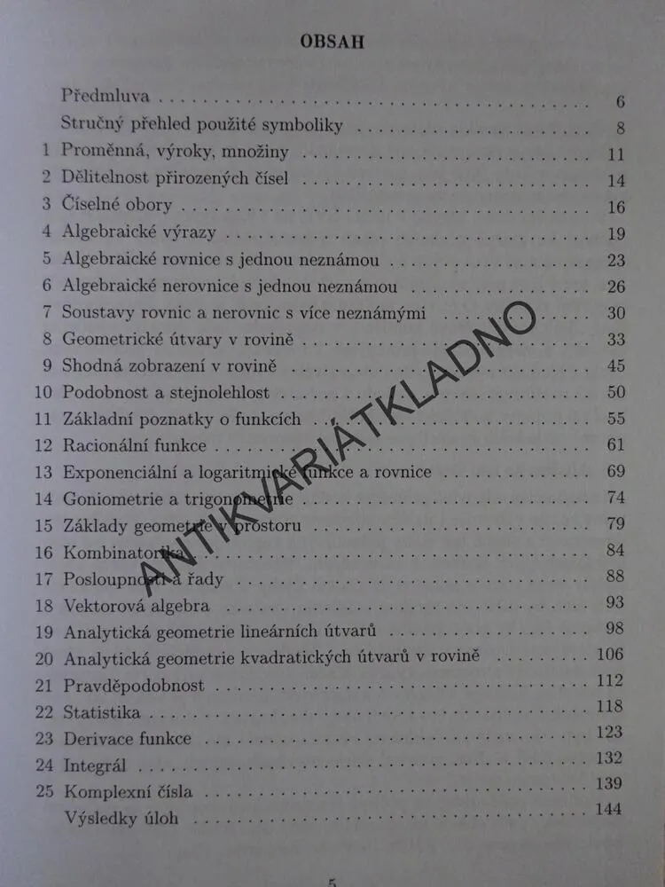 MATEMATIKA PRO STŘEDNÍ ŠKOLY, MATURITNÍ MINIMUM, PROMETHEUS