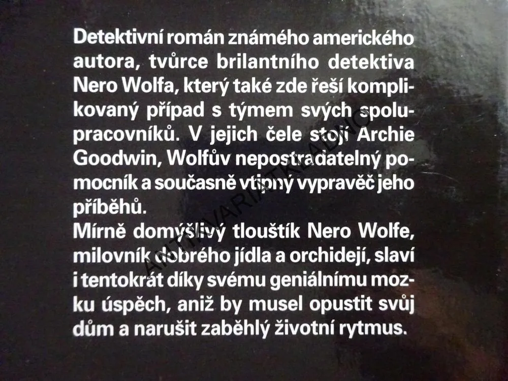 NA TOHO UŽ ZAPOMĚŇTE, REX STOUT, **an