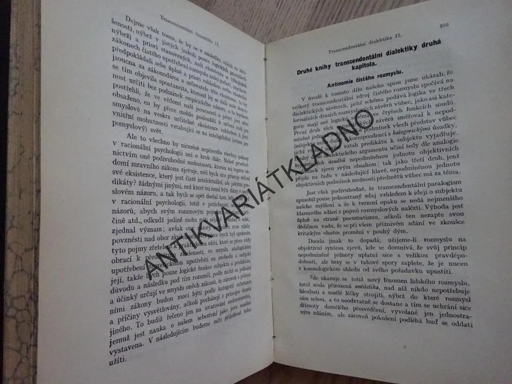 KANTOVA KRITIKA ČISTÉHO ROZMYSLU, FRANTIŠEK KREJČÍ, **an