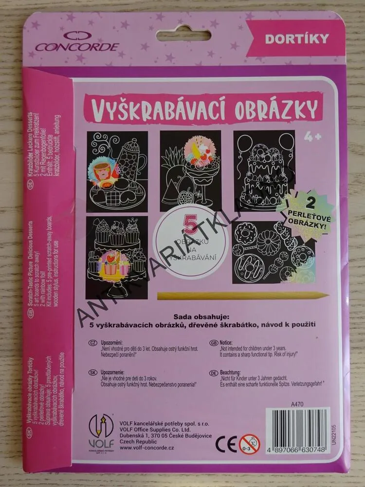 VYŠKRABÁVACÍ OBRÁZKY, **an