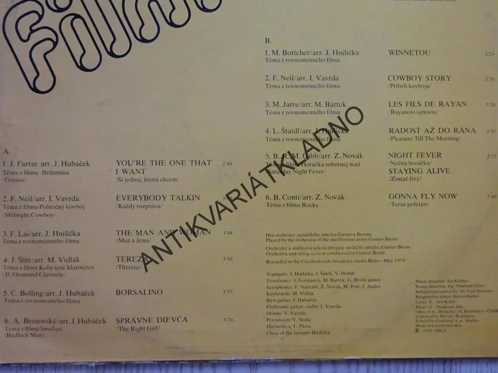 SVET FILMOV, GUSTAV BROM, LP
