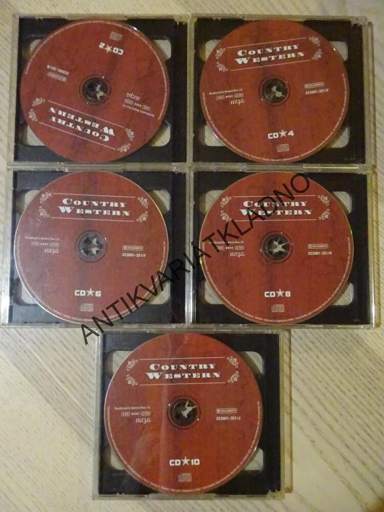 COUNTRY WESTERN, 10X CD HUDBA