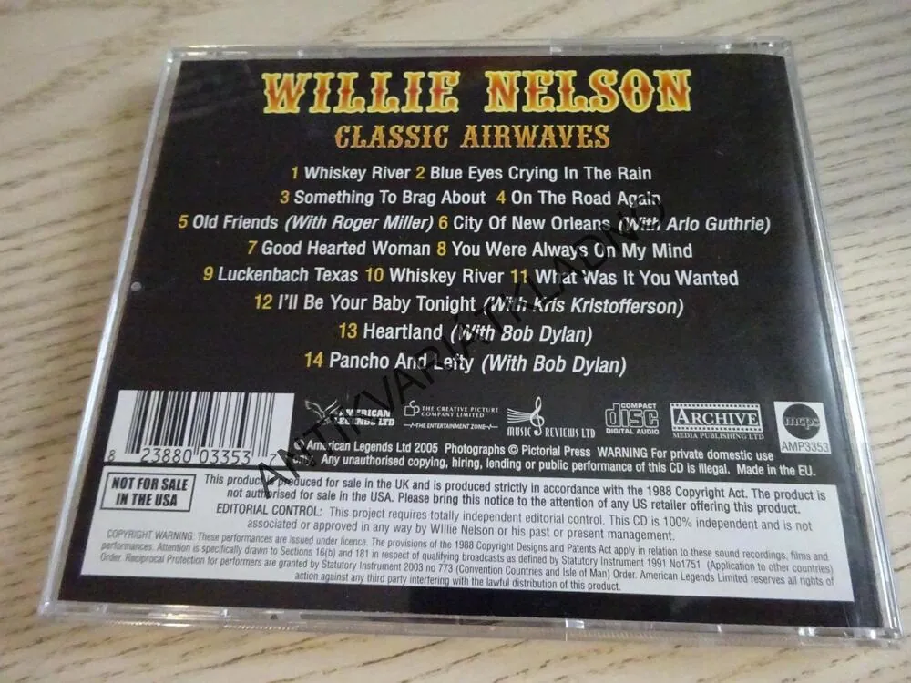 WILLIE NELSON, CLASSIC AIRWAVES, CD HUDBA