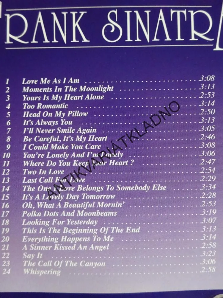 LOVE ME AS I AM, FRANK SINATRA, CD HUDBA