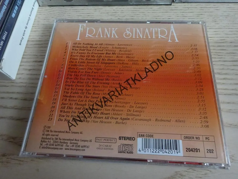 ALL OR NOTHING AT ALL, FRANK SINATRA, CD HUDBA