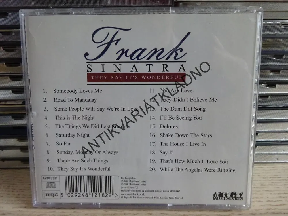 THEY SAY IT'S WONDERFUL, FRANK SINATRA, CD HUDBA