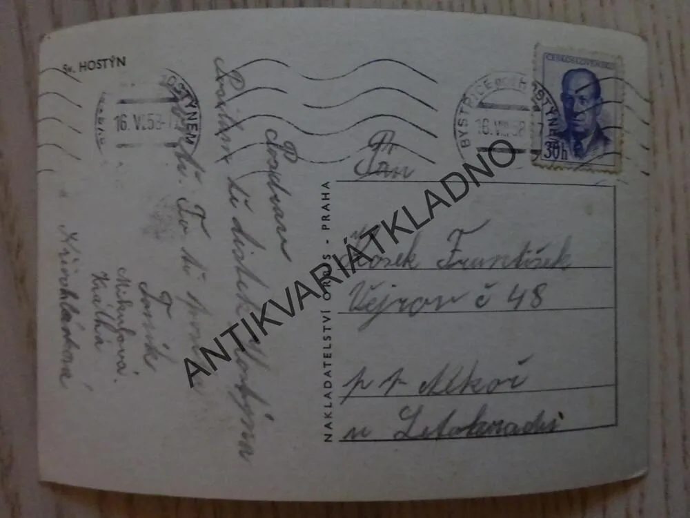 SVATÝ HOSTÝN NA MORAVĚ, MORAVA, OKRES KROMĚŘÍŽ, 1958