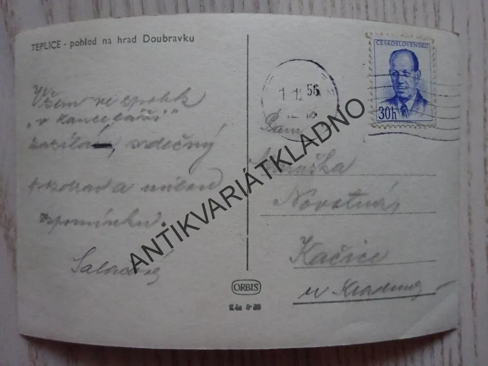 TEPLICE, 1956, POHLED NA HRAD DOUBRAVKA