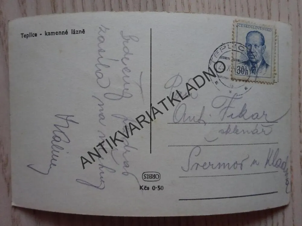 TEPLICE, KAMENNÉ LÁZNĚ, 1956