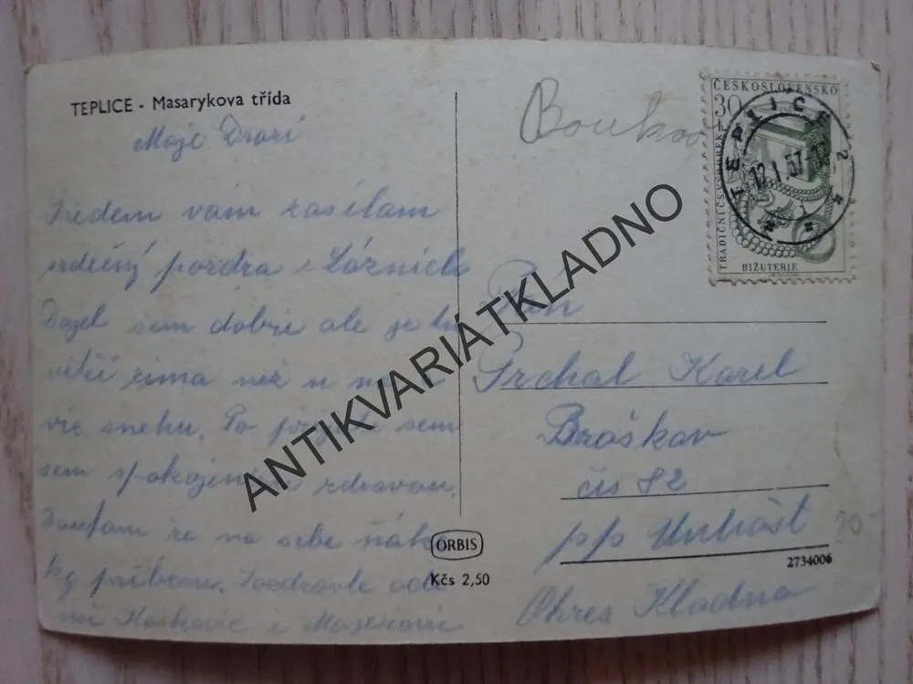 TEPLICE, MASARYKOVA TŘÍDA, 1957