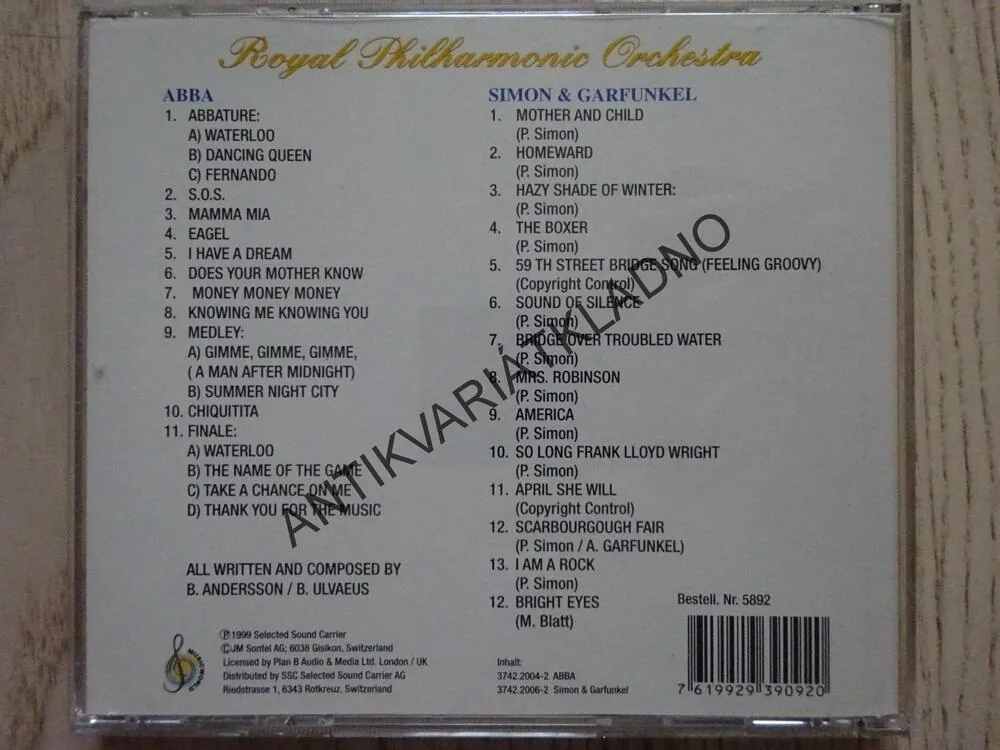 ROYAL PHILHARMONIC ORCHESTRA, 2X CD HUDBA