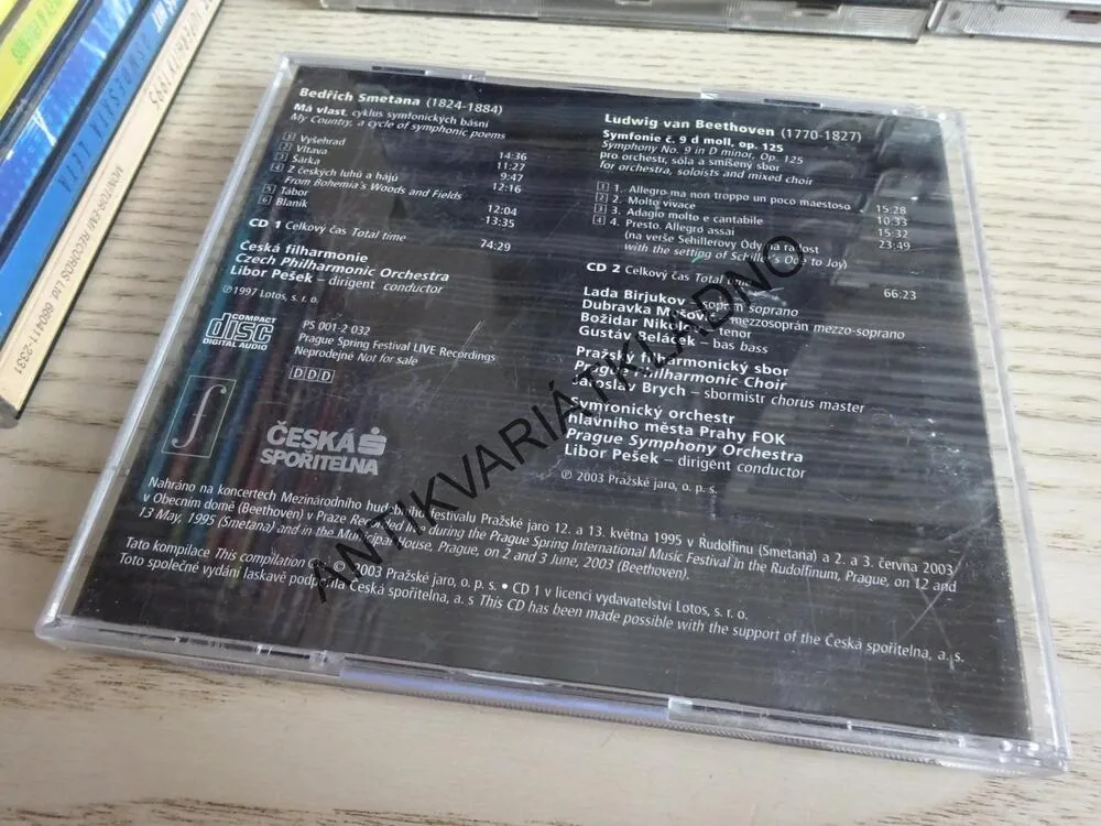 BEDŘICH SMETANA, MÁ VLAST, LUDWIG VAN BEETHOVEN, SYMFONIE Č. 9, 2X CD HUDBA