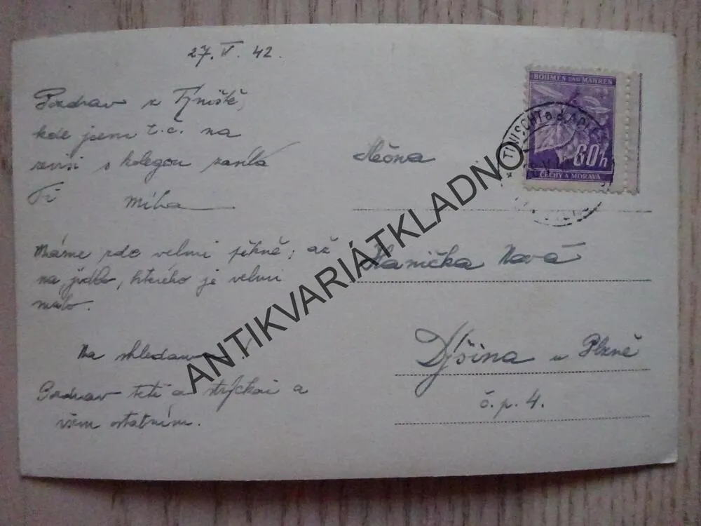 TÝNIŠTĚ NAD ORLICÍ, 1942, OKRES RYCHNOV NAD KNĚŽNOU