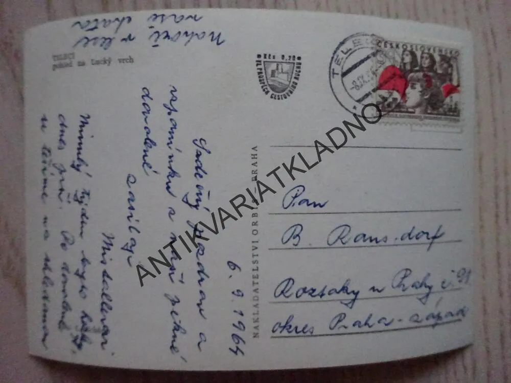 TELECÍ, POHLED NA LUCKÝ VRCH, 1964, OKRES SVITAVY