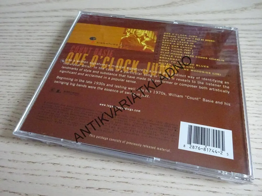 ONE O'CLOCK JUMP, THE VERY BEST OF COUNT BASIE, CD HUDBA
