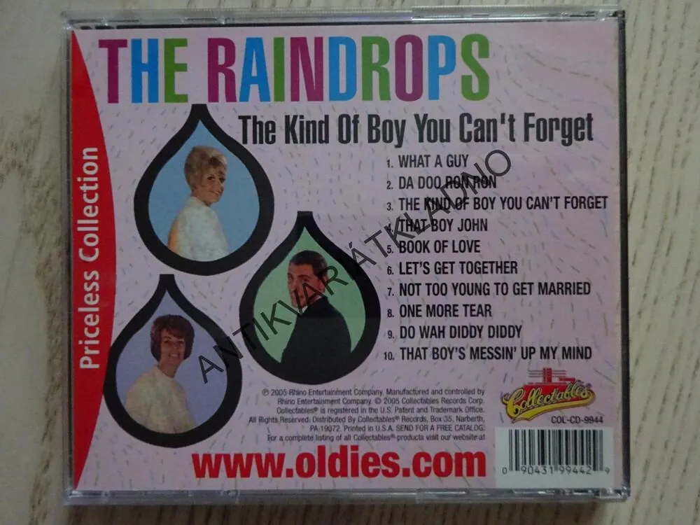 THE RAINDROPS, THE KIND OF BOY YOU CAN'T FORGET, CD HUDBA