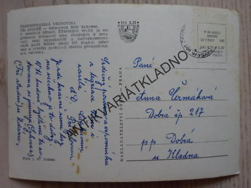 ČESKOMORAVSKÁ VRCHOVINA, TŘI STUDNĚ, ZOTAVOVNA ROH SYKOVEC, OKRES ŽĎÁR NAD SÁZAVOU
