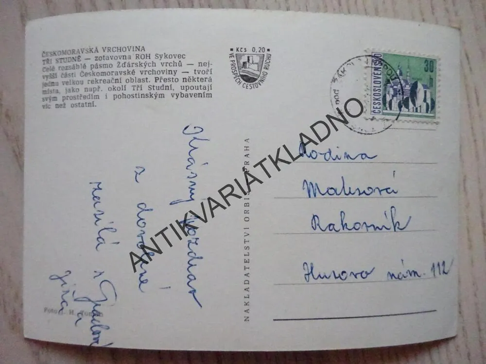 ČESKOMORAVSKÁ VRCHOVINA, TŘI STUDNĚ, ZOTAVOVNA ROH SYKOVEC, OKRES ŽĎÁR NAD SÁZAVOU