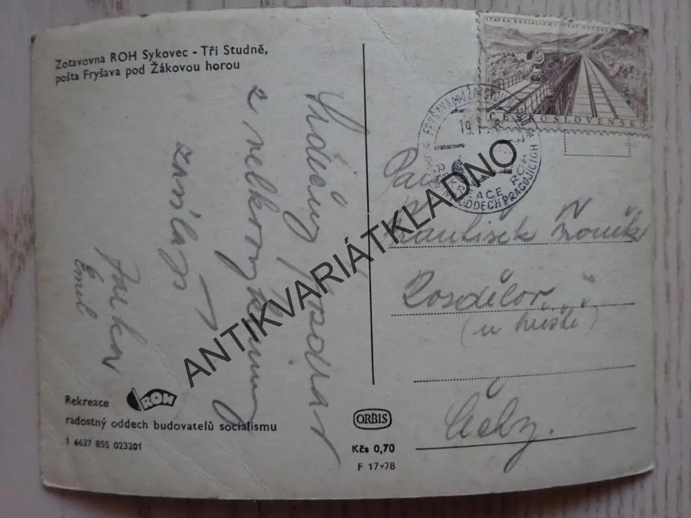 TŘI STUDNĚ, ZOTAVOVNA ROH SYKOVEC, POŠTA FRYŠAVA POD ŽÁKOVOU HOROU, OKRES ŽĎÁR NAD SÁZAVOU