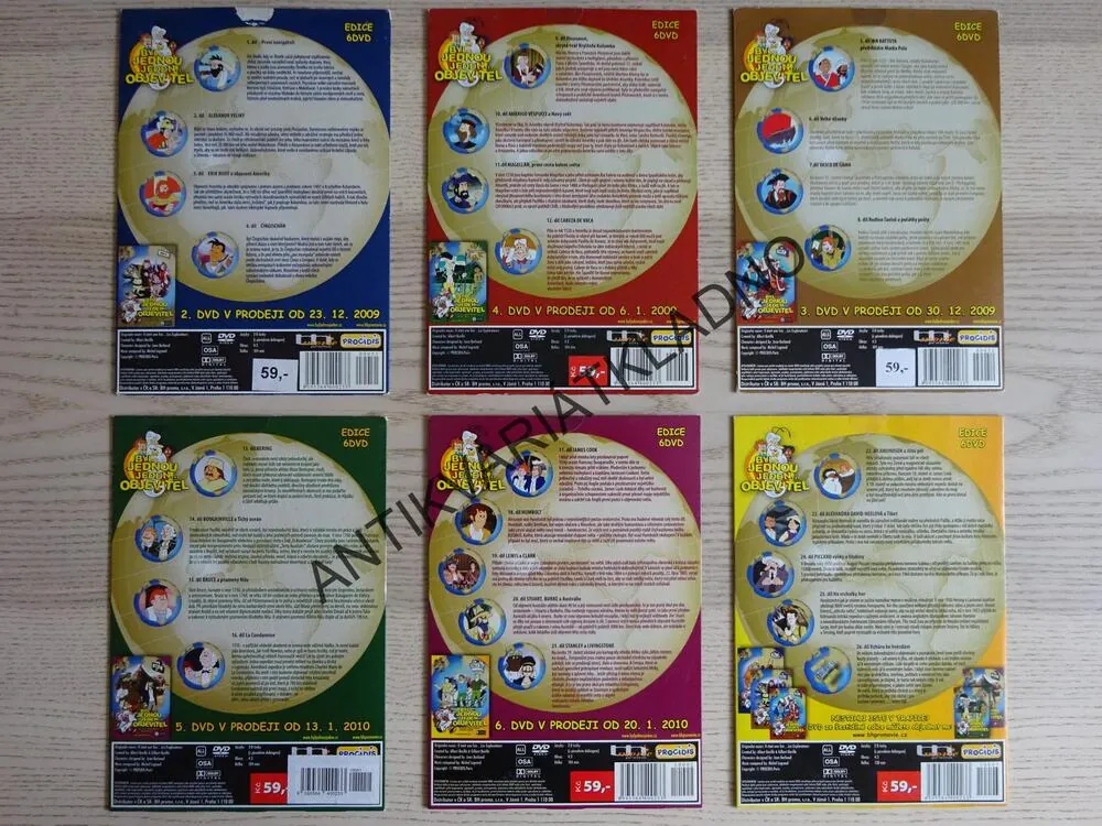 BYL JEDNOU JEDEN OBJEVITEL, 1-6, 6X DVD FILM