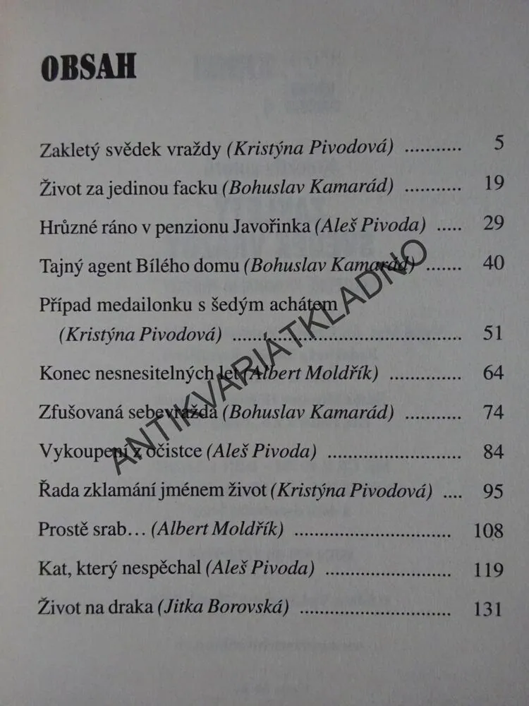 ZAKLETÝ SVĚDEK VRAŽDY, **an