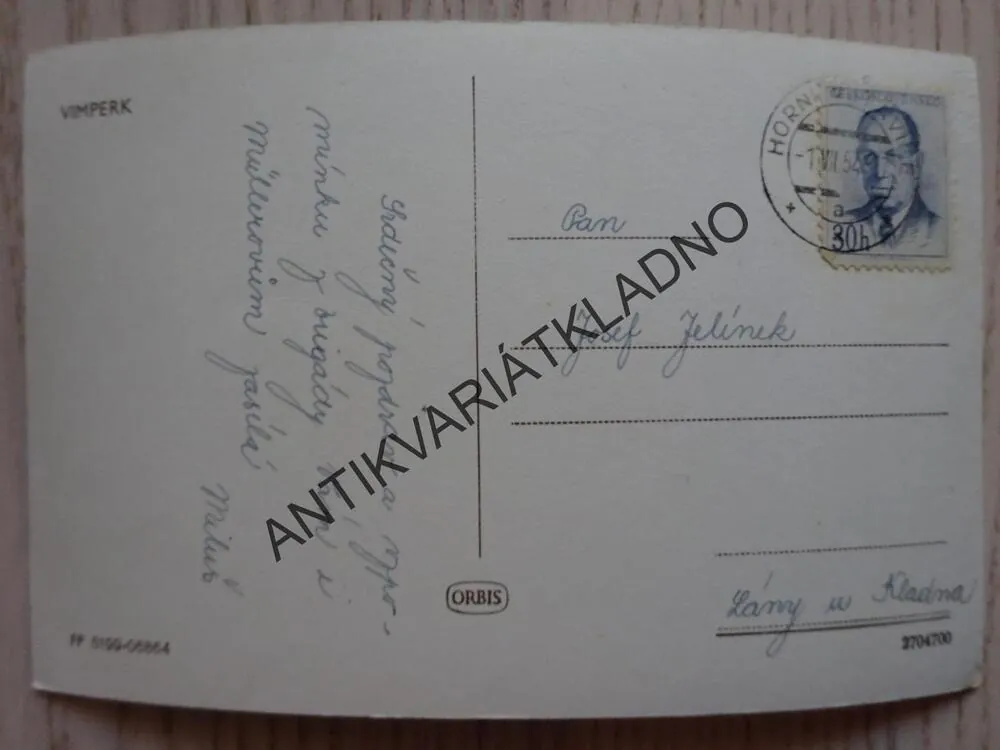 VIMPERK, 1954, OKRES PRACHATICE
