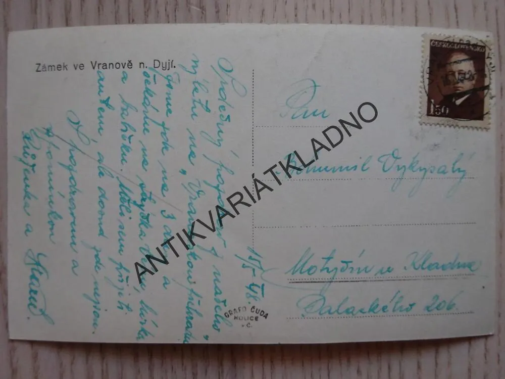 VRANOV NAD DYJÍ, 1948, OKRES ZNOJMO, ZÁMEK