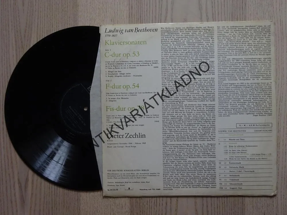 LUDWIG VAN BEETHOVEN, KLAVIERSONATE S-DUR OP. 53