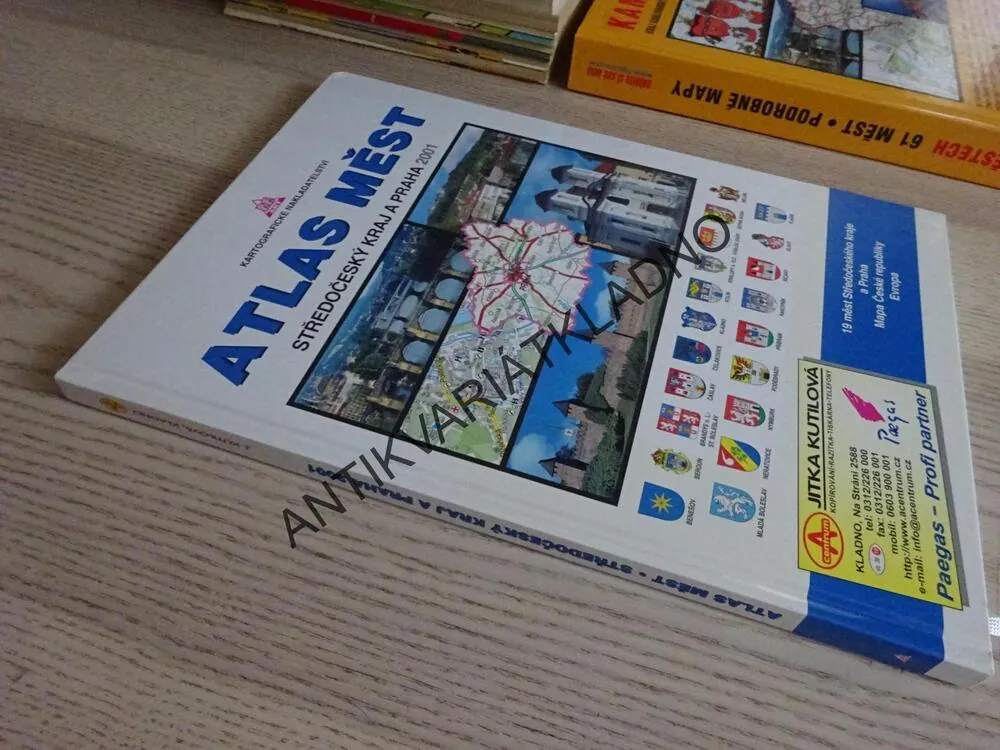 ATLAS MĚST, STŘEDOČESKÝ KRAJ A PRAHA 2001, **an