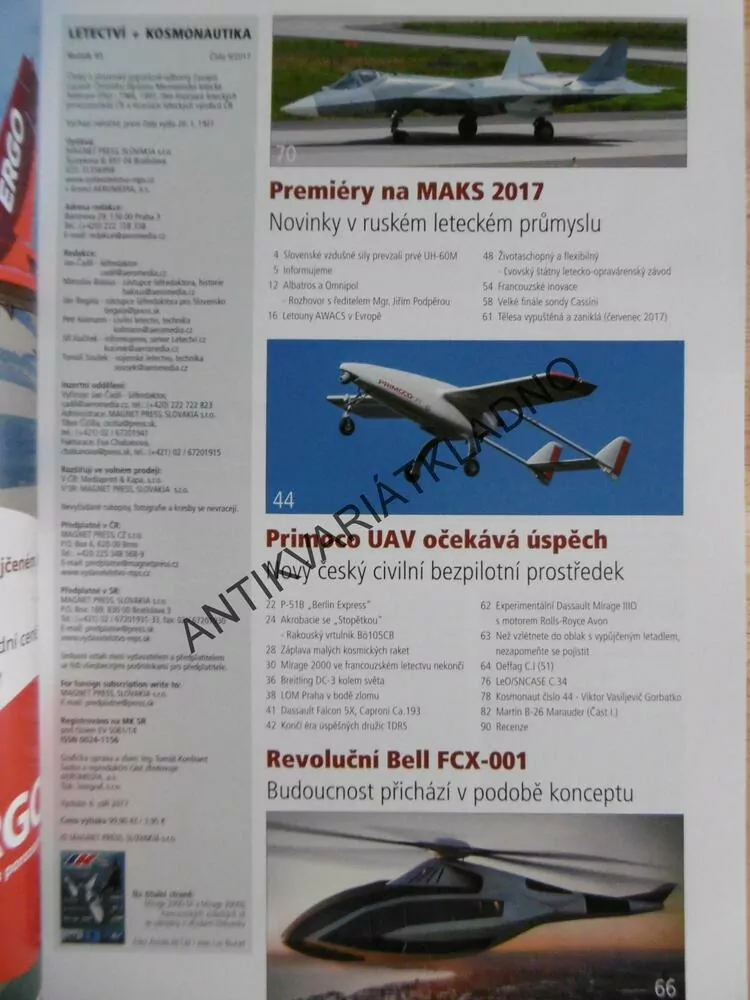 LETECTVÍ + KOSMONAUTIKA LK, 9/2017
