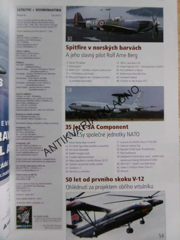 LETECTVÍ + KOSMONAUTIKA LK, 8/2017